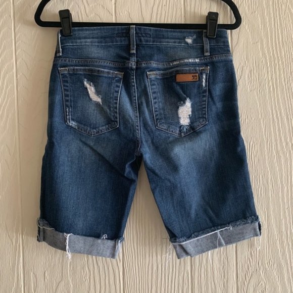 Joe’s Jeans Distressed Cuffed Denim Shorts - Picture 1 of 8